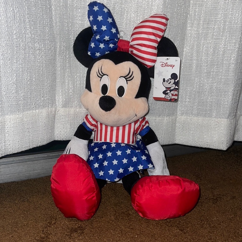 16” Minnie Mouse Patriotic Plush - Disney Original - NWT